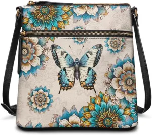 Leather Women Crossbody Hobo Bag Satchel Purse Handbag with Adjustable Shoulder Strap and Zipper Pockets