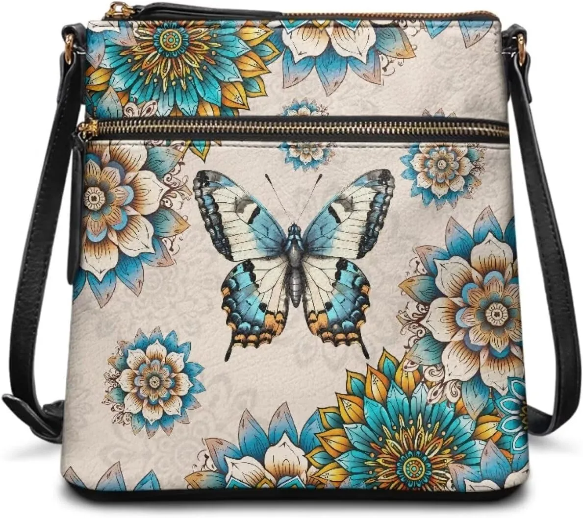 Leather Women Crossbody Hobo Bag Satchel Purse Handbag with Adjustable Shoulder Strap and Zipper Pockets