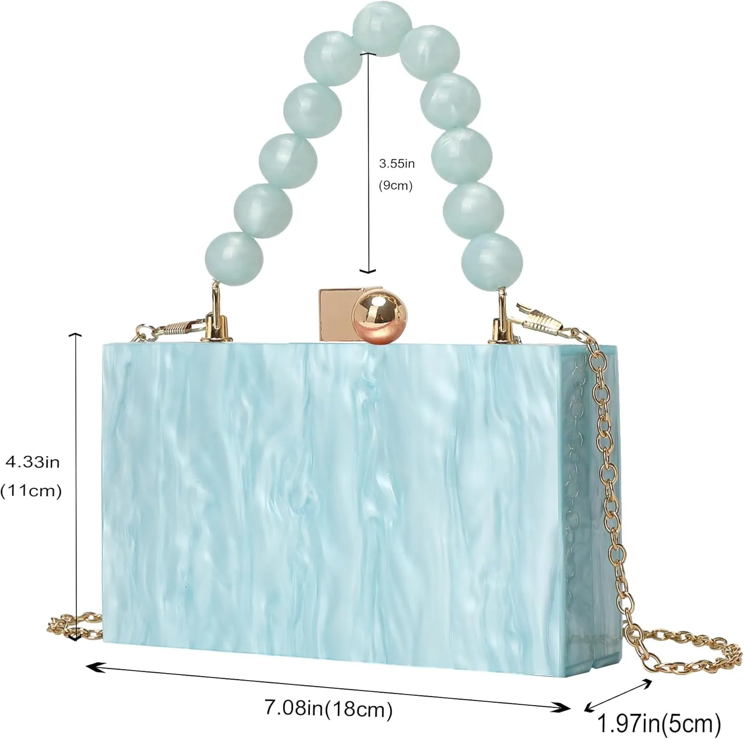 LETODE Acrylic Clutch Purses for Women Evening Clutch Bag Purse Handbag Wedding Party Cocktail