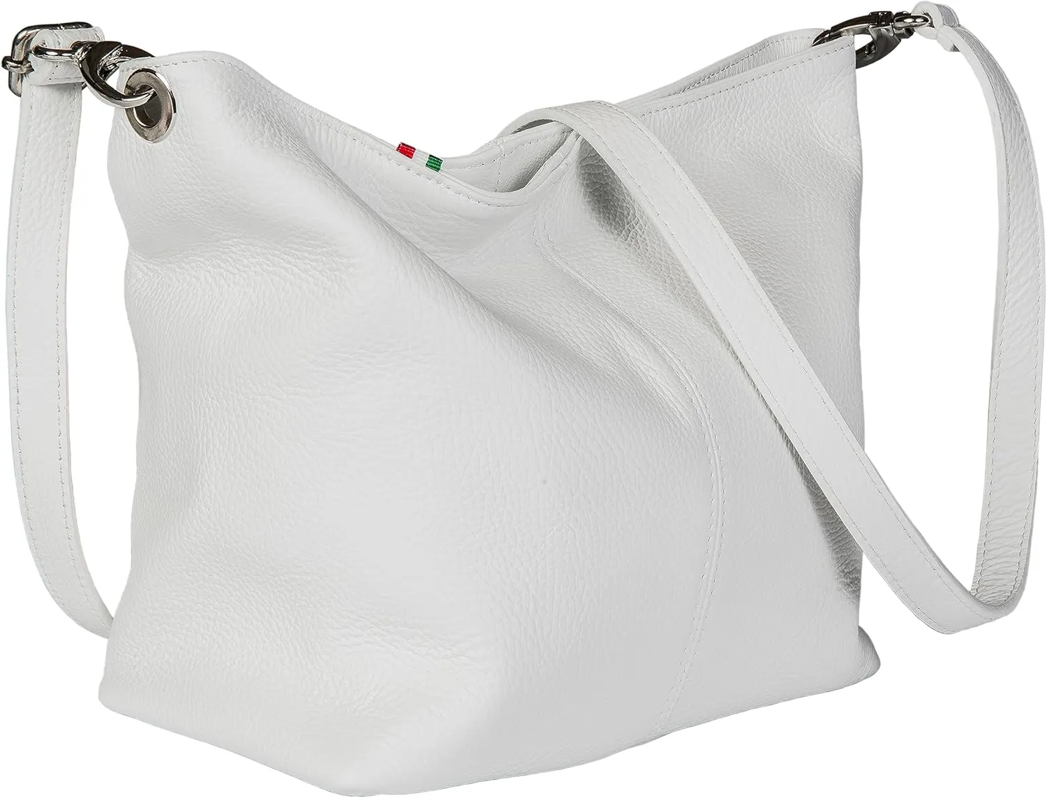 LiaTalia Womens Shoulder Bag - Soft Grained Leather - Medium Size Hobo Handbag Purse Made with 100% Italian Leather - ADAL
