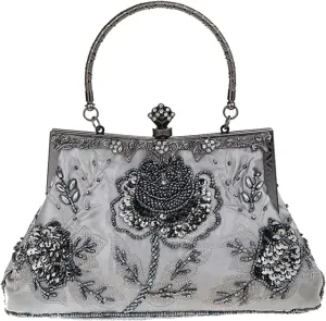 LIFEWISH Wedding Clutch Purses for Women Sequin Purse Beaded Bags