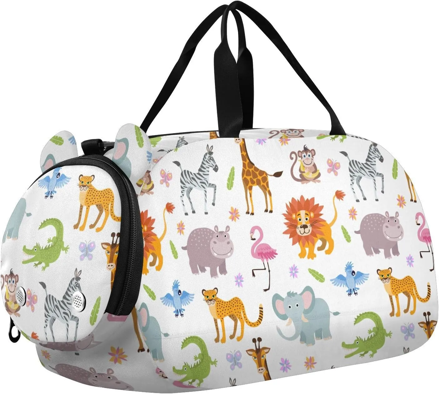 Lion Zebra Giraffe Tigers Duffel Bags for Boys Small Gym Bags for Teens Dance Bag for Girls