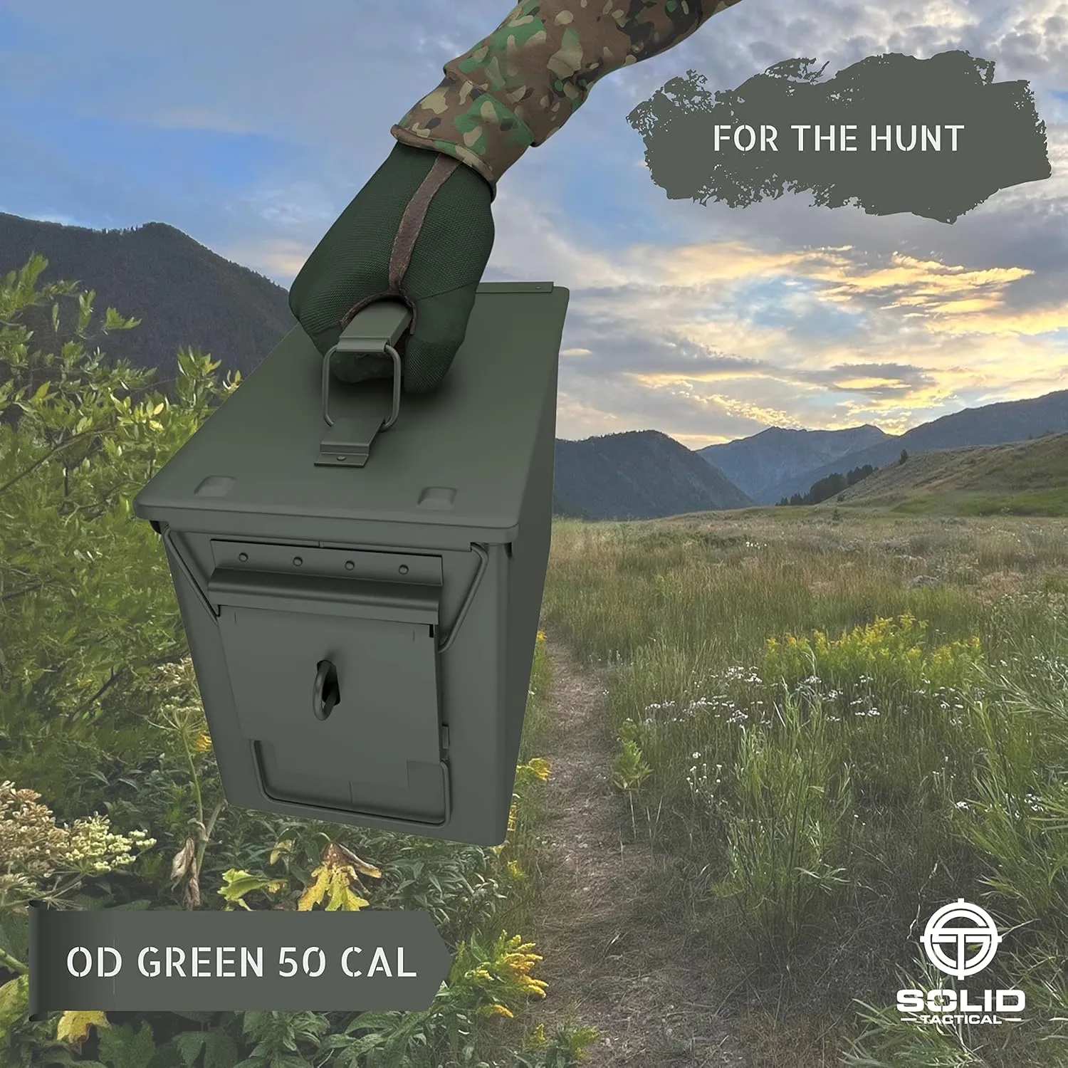 Lockable 30 & 50 Cal Metal Ammo Storage Box 9mm - Military & Army Steel Ammo Can for Ammunition Storage - Waterproof Ammo Crate Utility Box