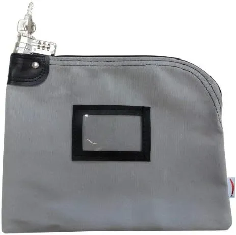 Lockable Combination Security Canvas Bag (Gray Blue)
