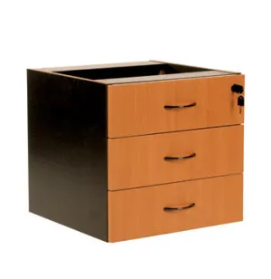 Logan Melamine 3 Drawer Fixed Pedestal