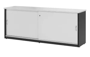 Logan Melamine Sliding Door Credenza