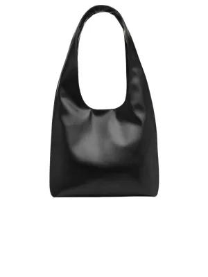 Louie Black Alt-Leather Hobo Tote