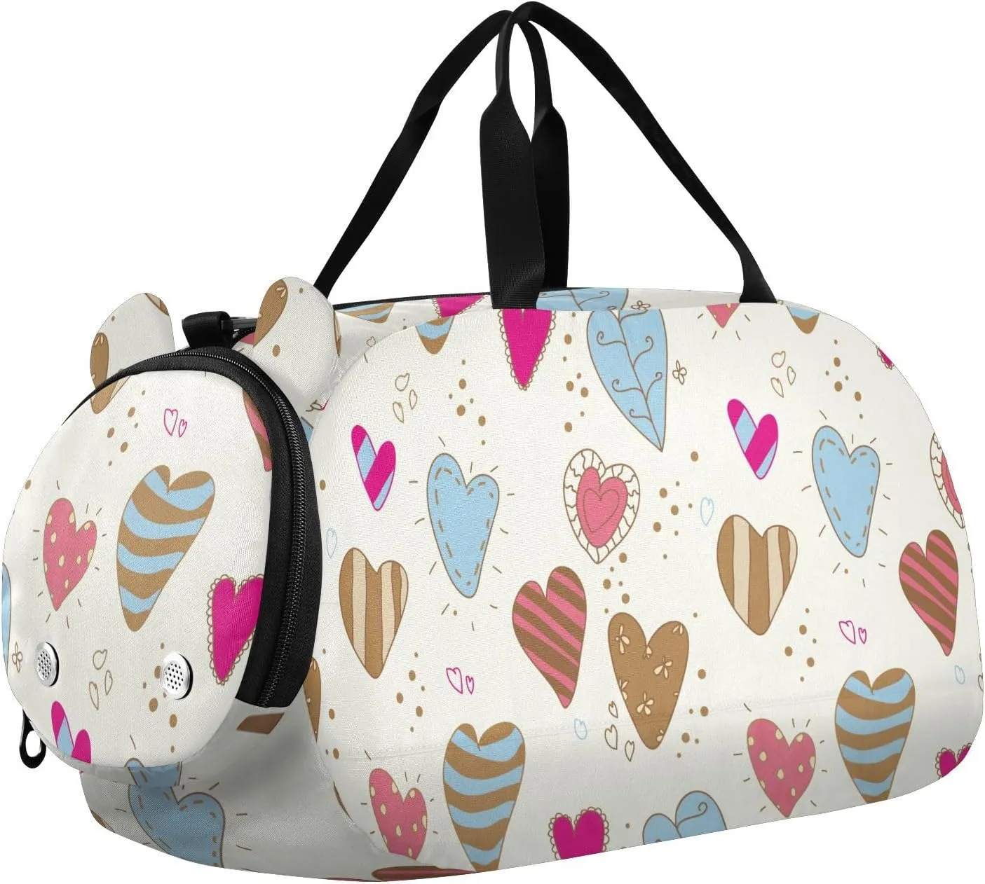 Lovely Hearts Duffel Bags for Boys Small Gym Bags for Teens Dance Bag for Girls