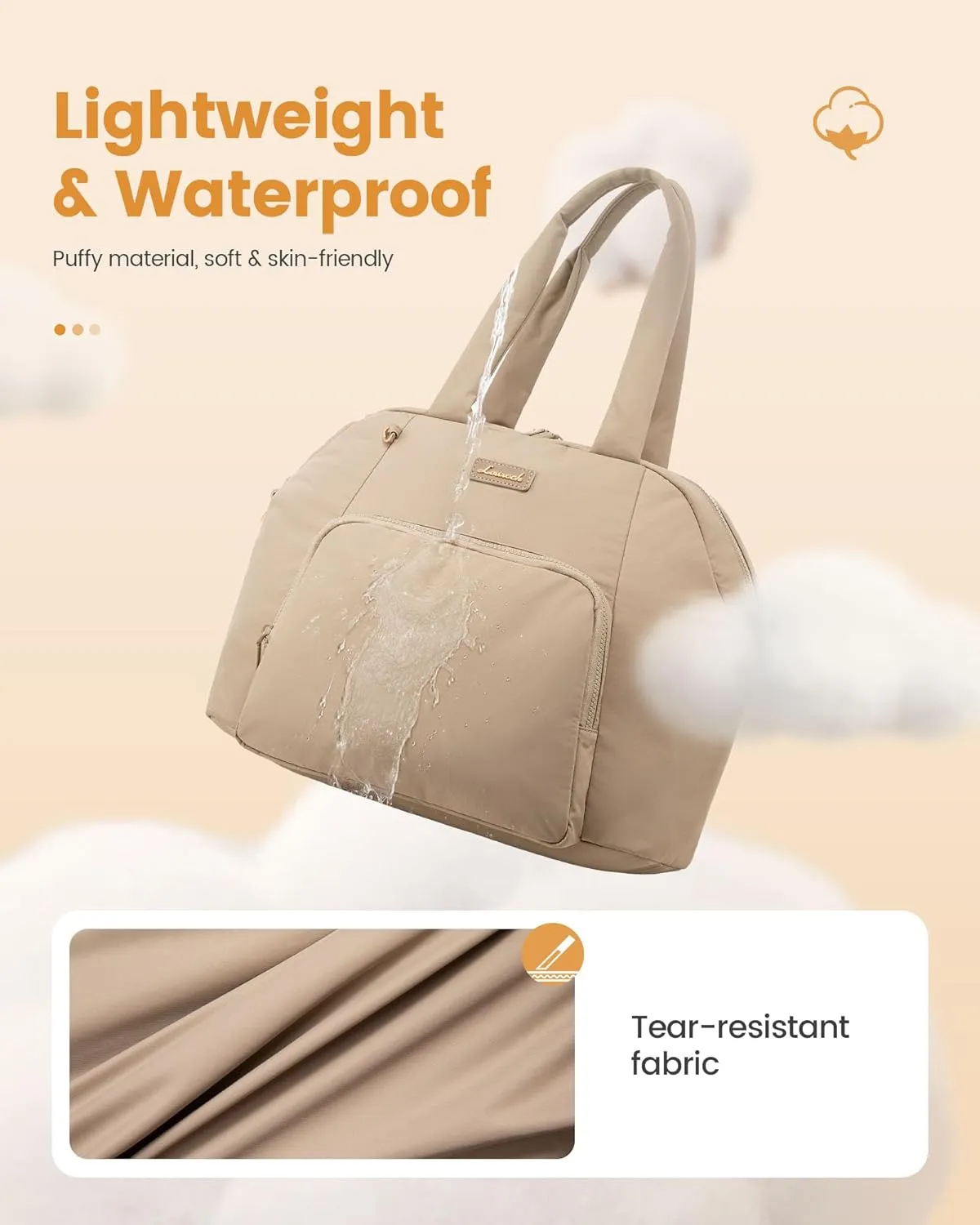 LOVEVOOK Diaper Bag Tote Puffer Baby Diaper Bag, Large Capacity Travel Diaper Tote with Changing Pad, Hospital Gym Bag