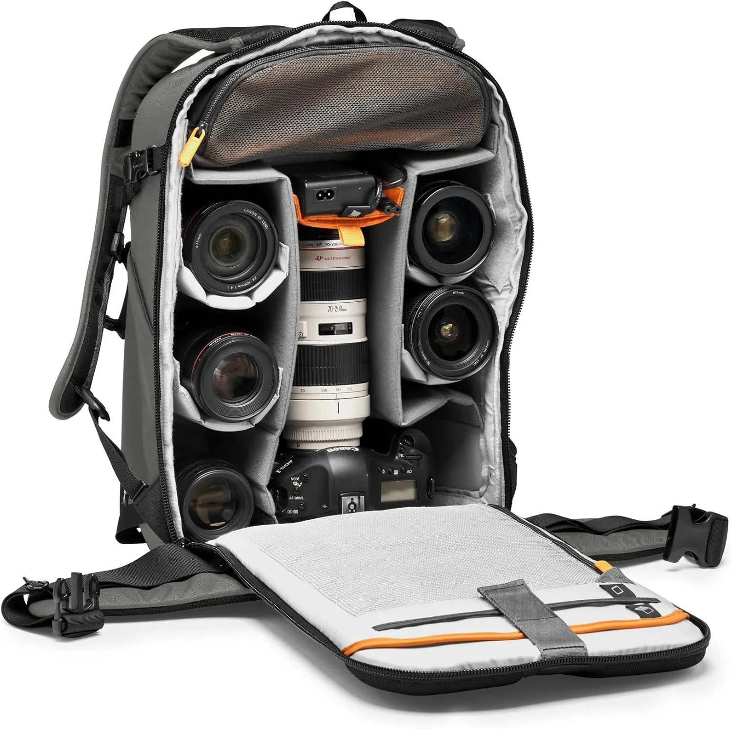 Lowepro Flipside BP 400 AW III Mirrorless and DSLR Camera Backpack - Black - with Rear Access - with Side Access - with Adjustable Dividers - for Mirrorless Like Sony α7 - LP37352-PWW