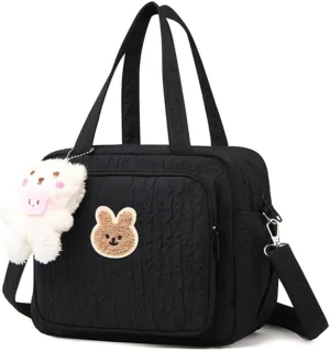 Lushandy Baby Diaper Bag Tote, Cute Mommy Nappy Crossbody Travel Tote, Multifunction Storage Bag