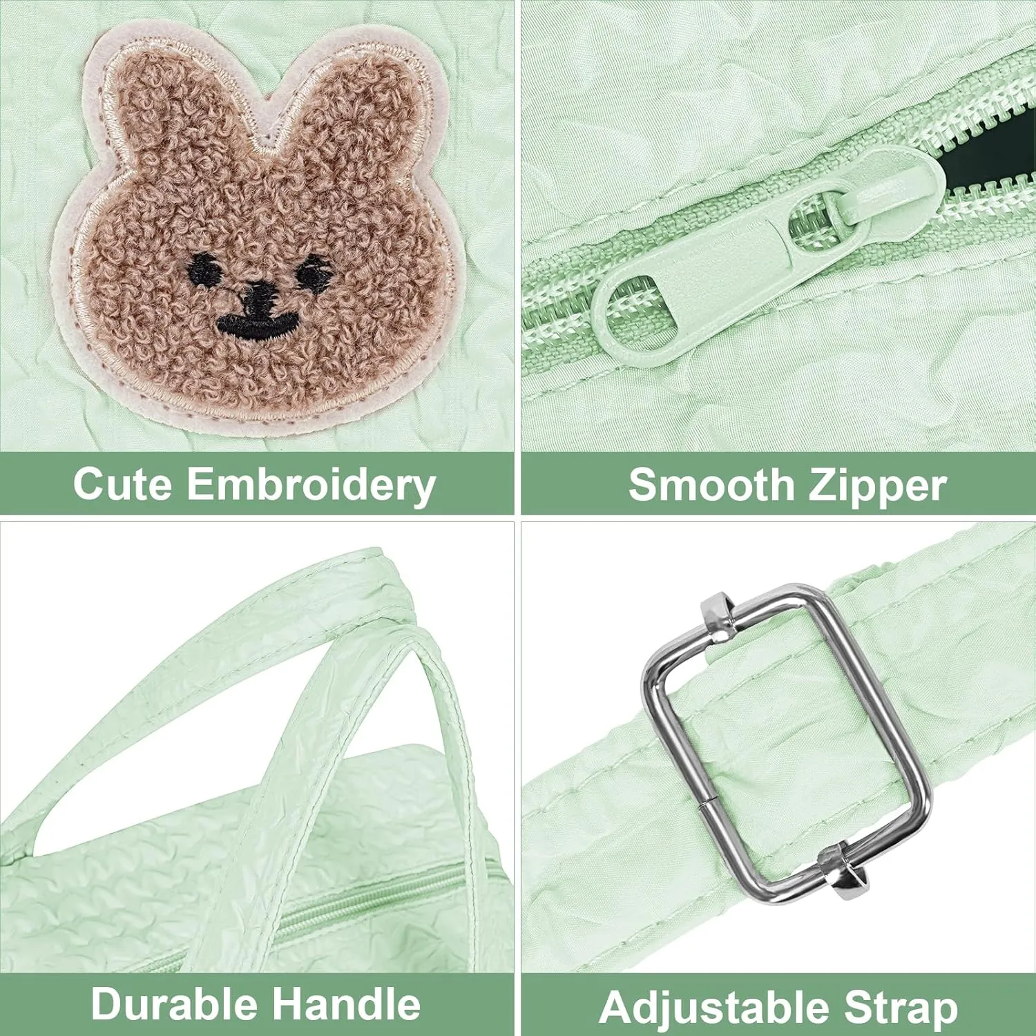 Lushandy Baby Diaper Bag Tote, Cute Mommy Nappy Crossbody Travel Tote, Multifunction Storage Bag