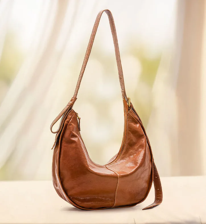 LuxeEase Leather Hobo