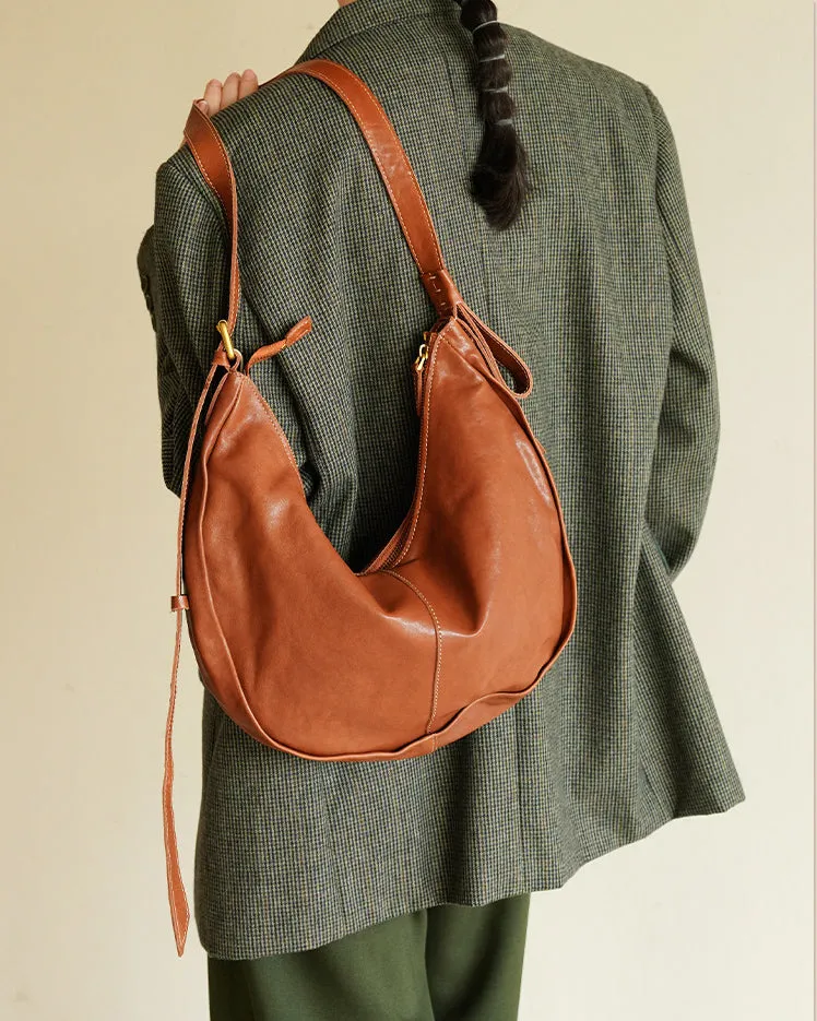 LuxeEase Leather Hobo