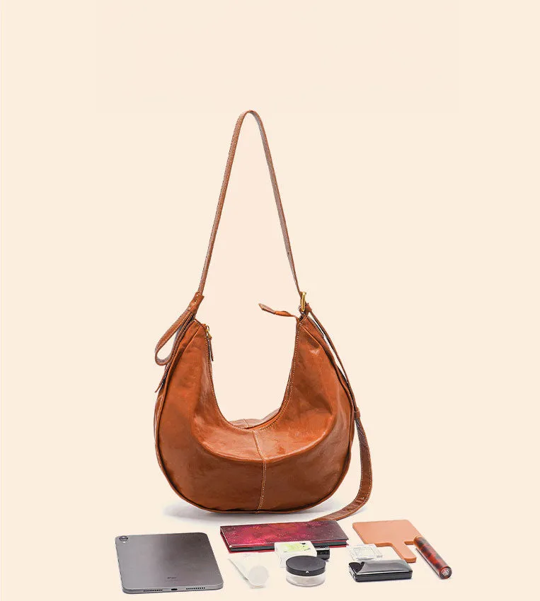 LuxeEase Leather Hobo