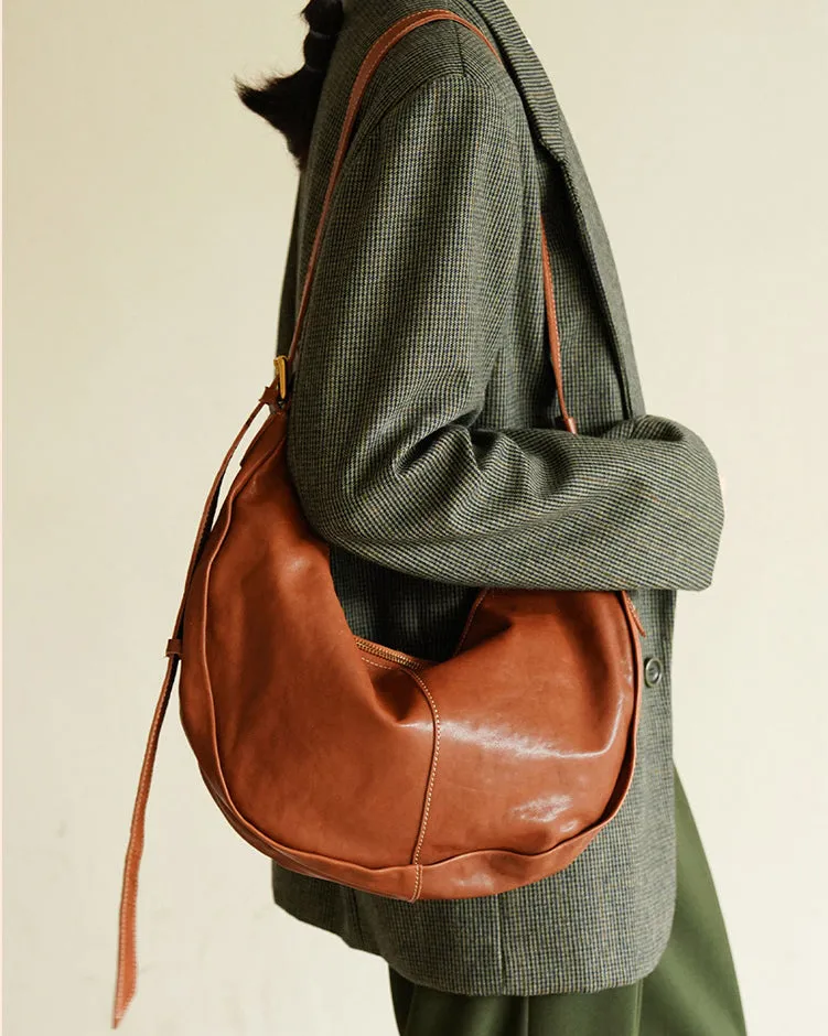 LuxeEase Leather Hobo