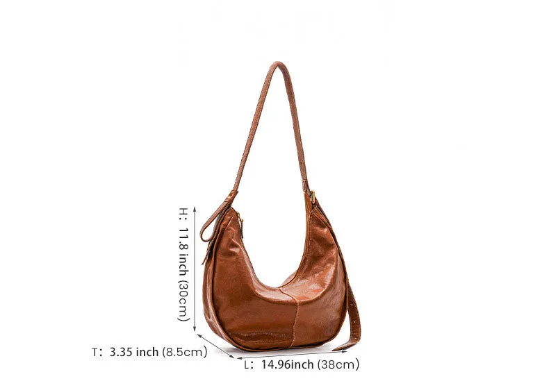 LuxeEase Leather Hobo