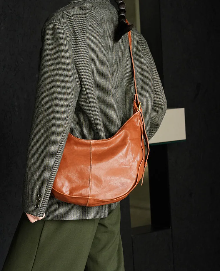LuxeEase Leather Hobo