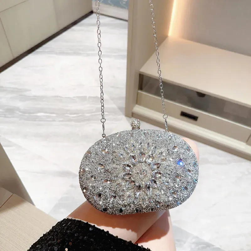 Luxury Crystal Diamond Women’s Clutch – Sparkly Evening Bag for Weddings & Parties