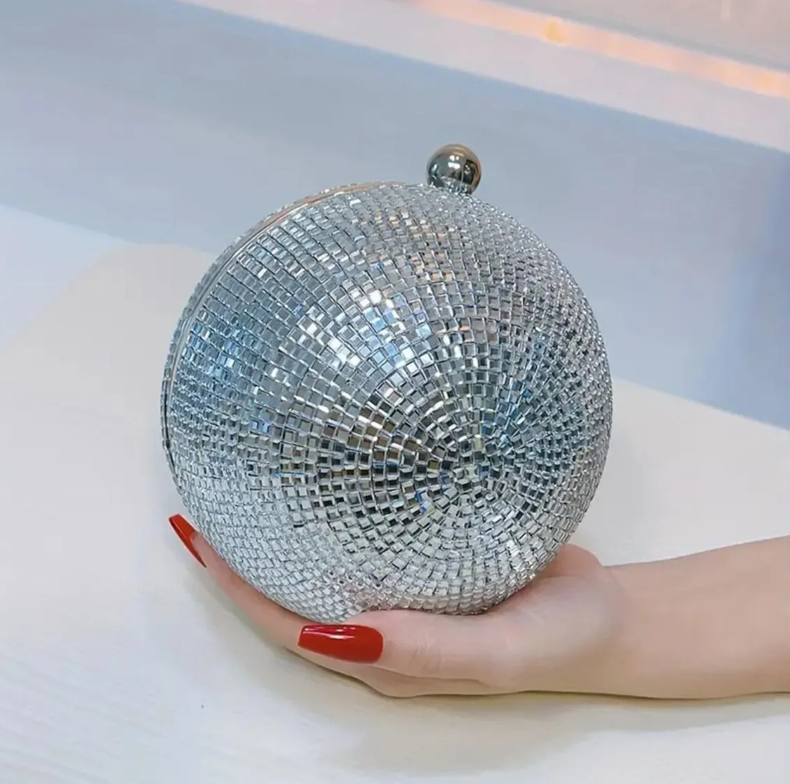Luxury Glitter Round Clutch