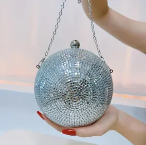 Luxury Glitter Round Clutch