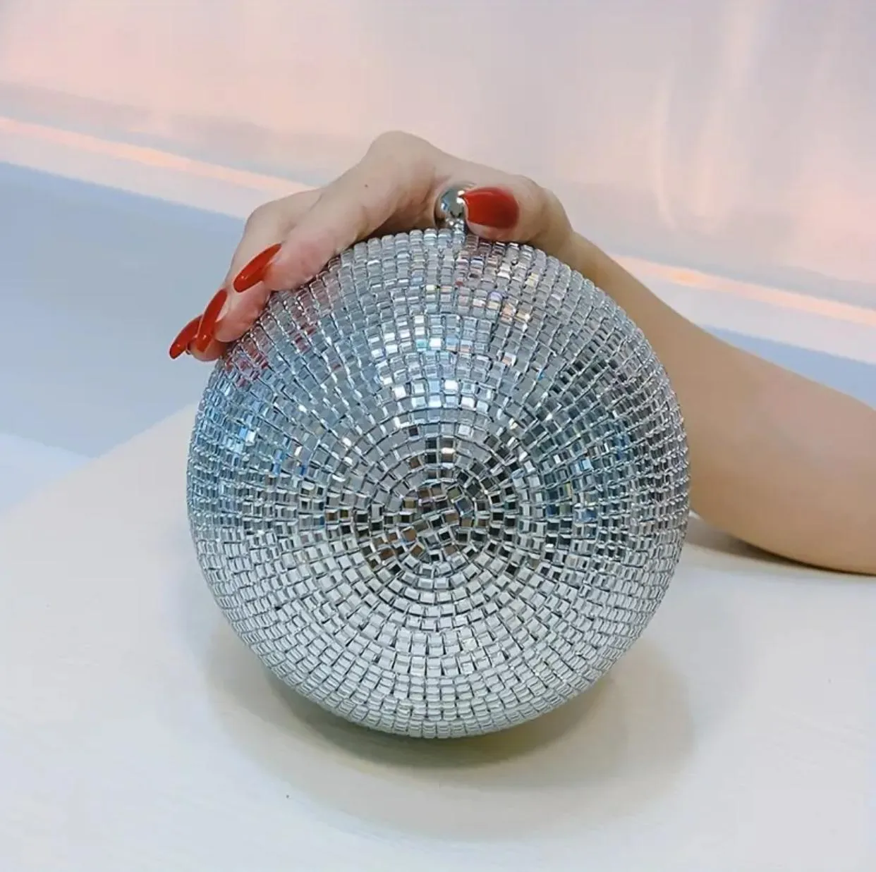 Luxury Glitter Round Clutch