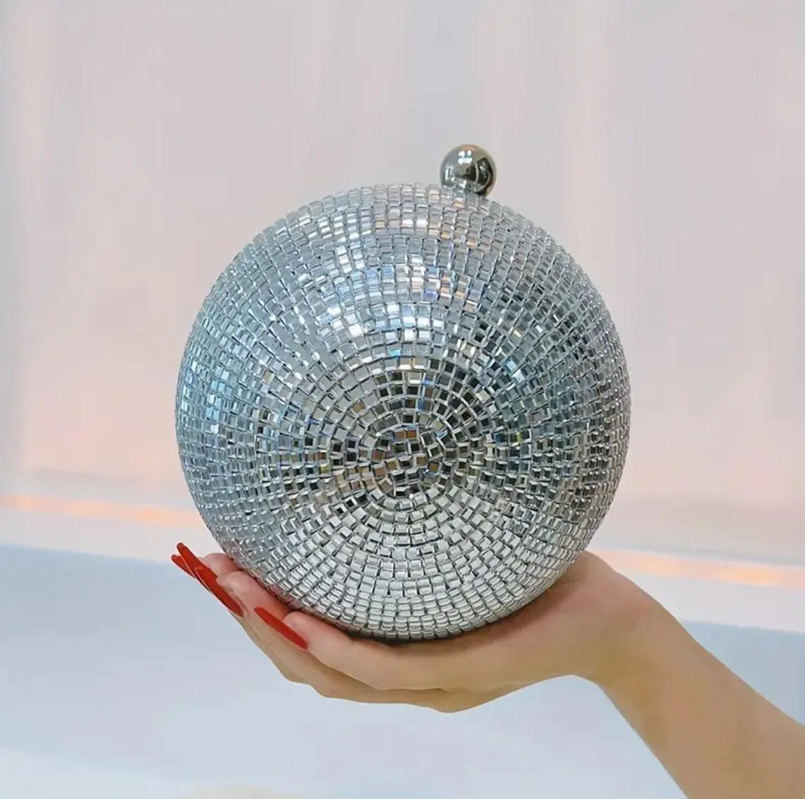 Luxury Glitter Round Clutch
