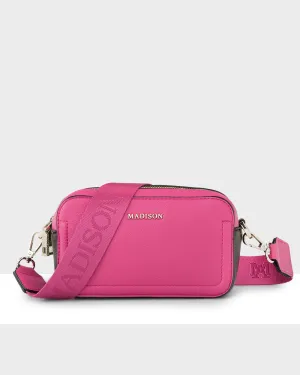 Maddie Double Zip Camera Crossbody Bag   Monogram Bag Strap