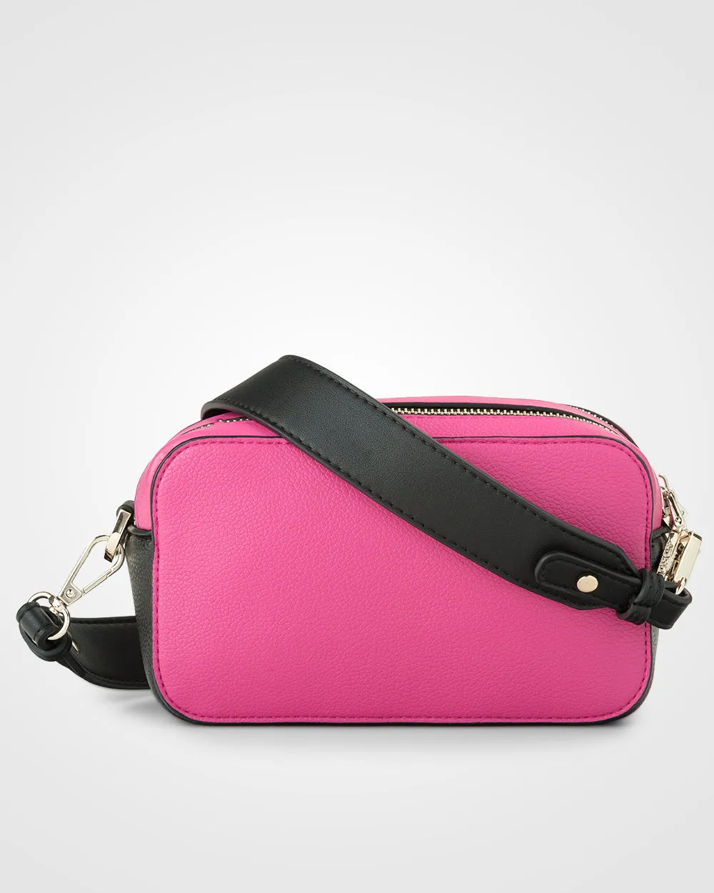 Maddie Double Zip Camera Crossbody Bag   Monogram Bag Strap