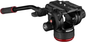 Manfrotto 504X Fluid Video Head with Flat Base, Lightweight and Compact Aluminium Video Head, New Fluid Technology, 4 Steps Counterbalance System, Videographer, Payload 26.4 lbs