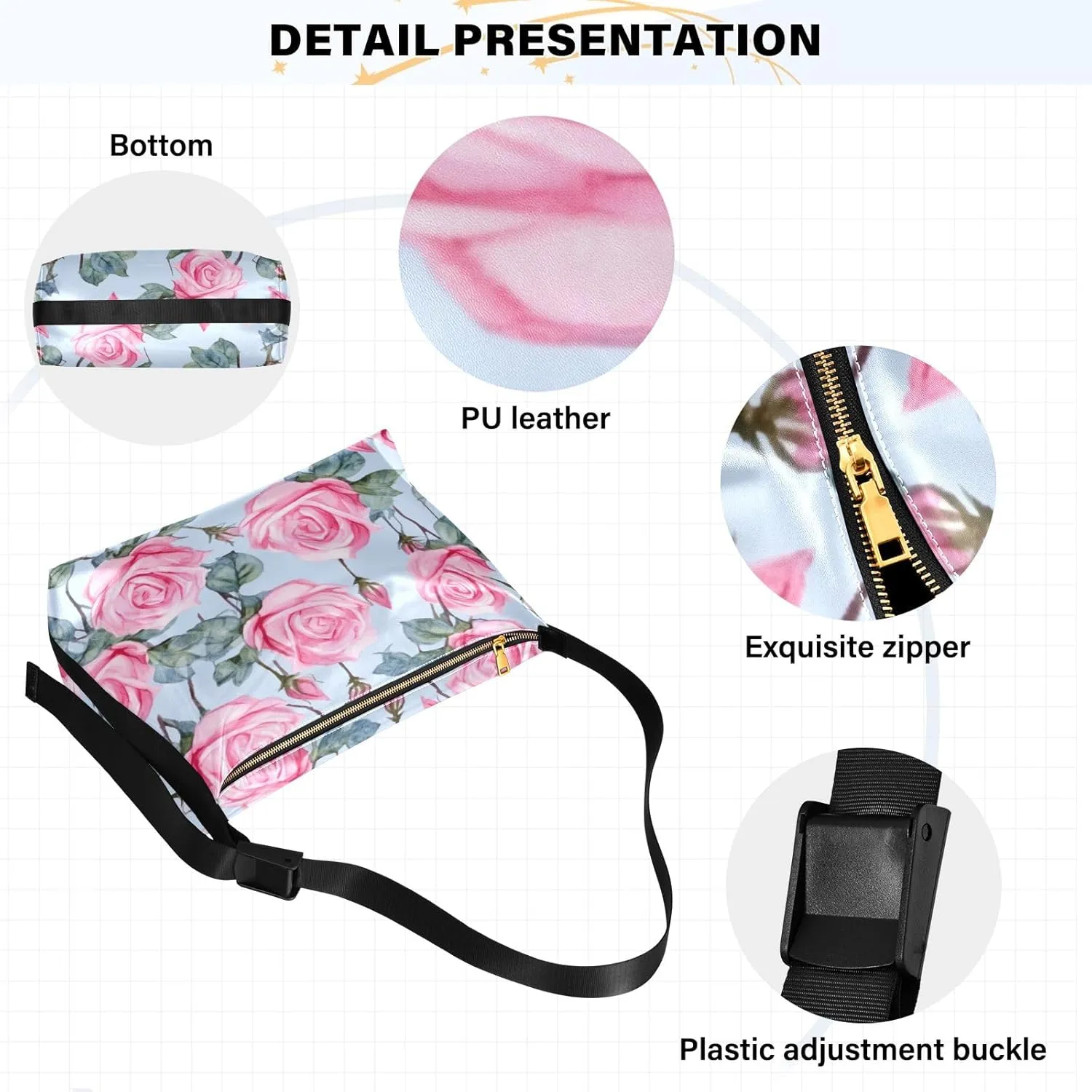 Map of the Tower and Palace Soft Leather Bag, Leather Crossbody Bag, Women's Crossbody Hobo Bag