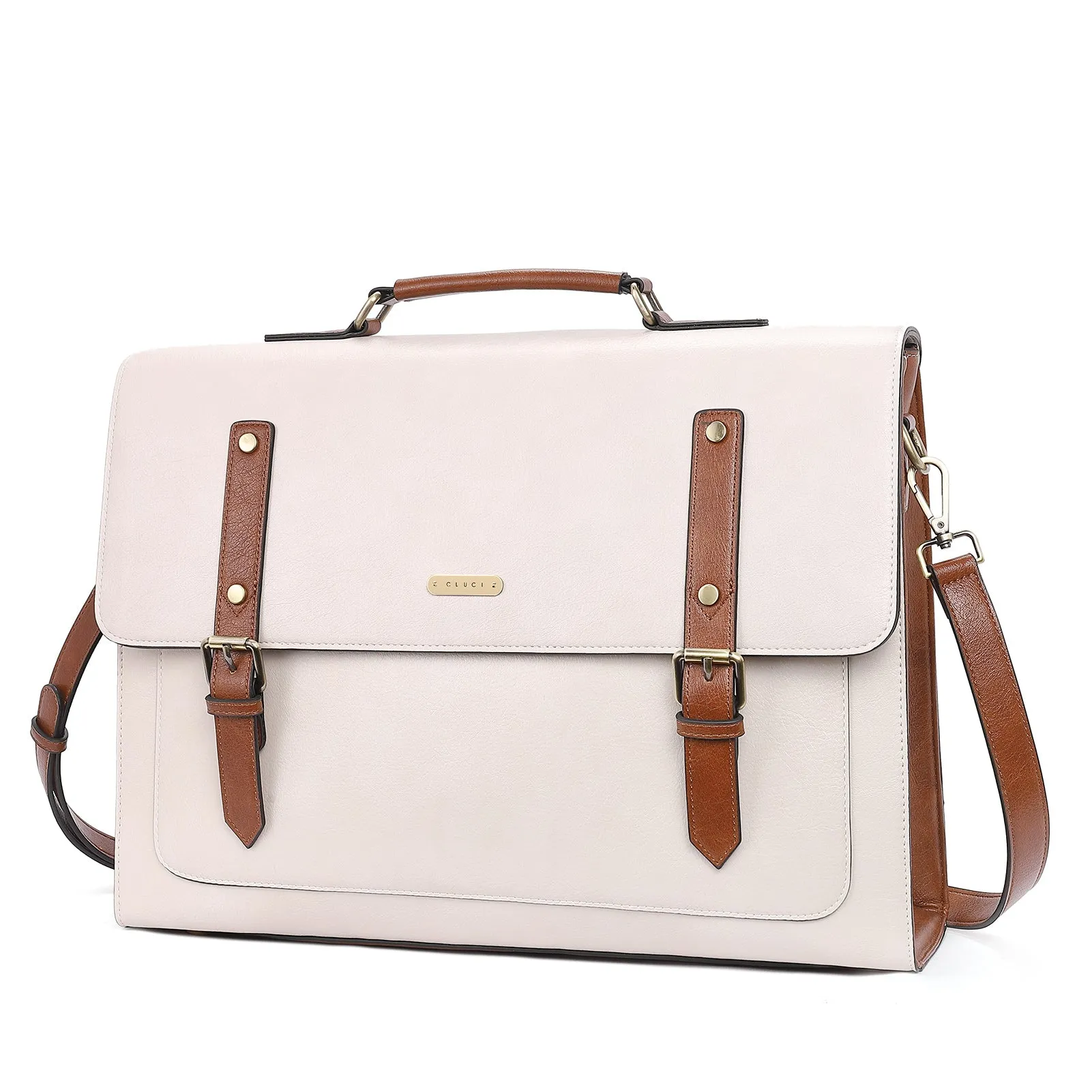 Marilyn British Style Ladies Leather Briefcase Messenger Bag