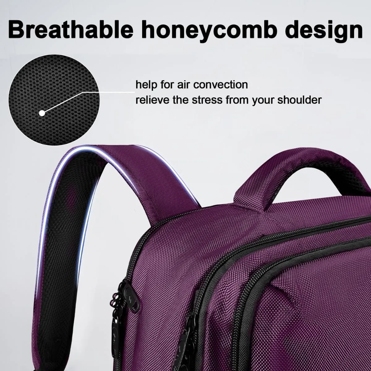 MATEIN Travel Backpack for Women, Extra Large 40L Carry on Backpack with USB Charge Port, Water Resistant College Bag Computer Bag Gifts for Women & Men Fits 17.3 Inch Laptop, Purple