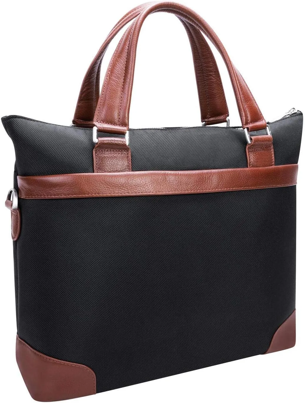 McKlein 15" Nylon, Two-Tone, Laptop & Tablet Briefcase- EASTWARD- Black