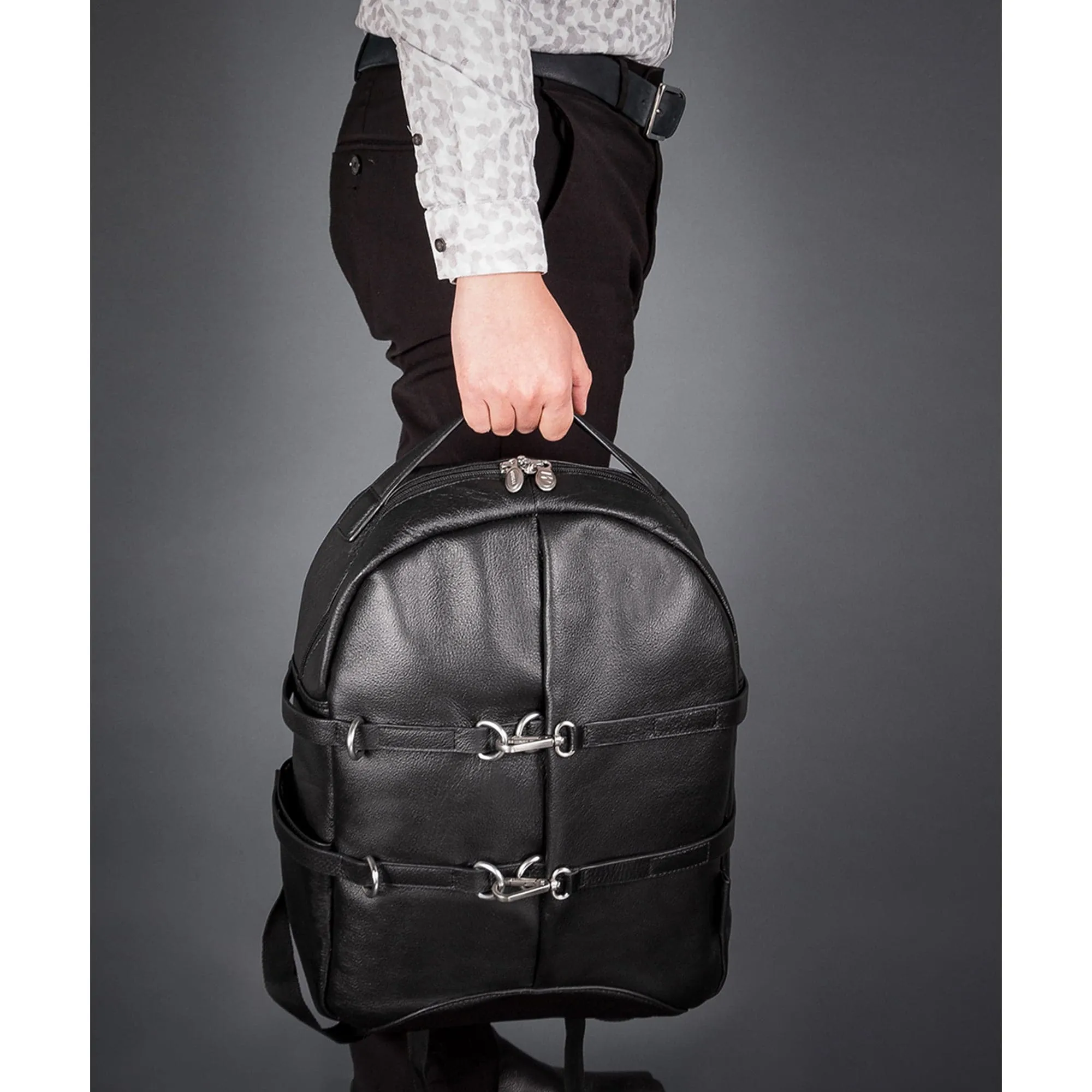 McKlein U Series Oakland 15" Business Casual Laptop and Tablet Leather Backpack