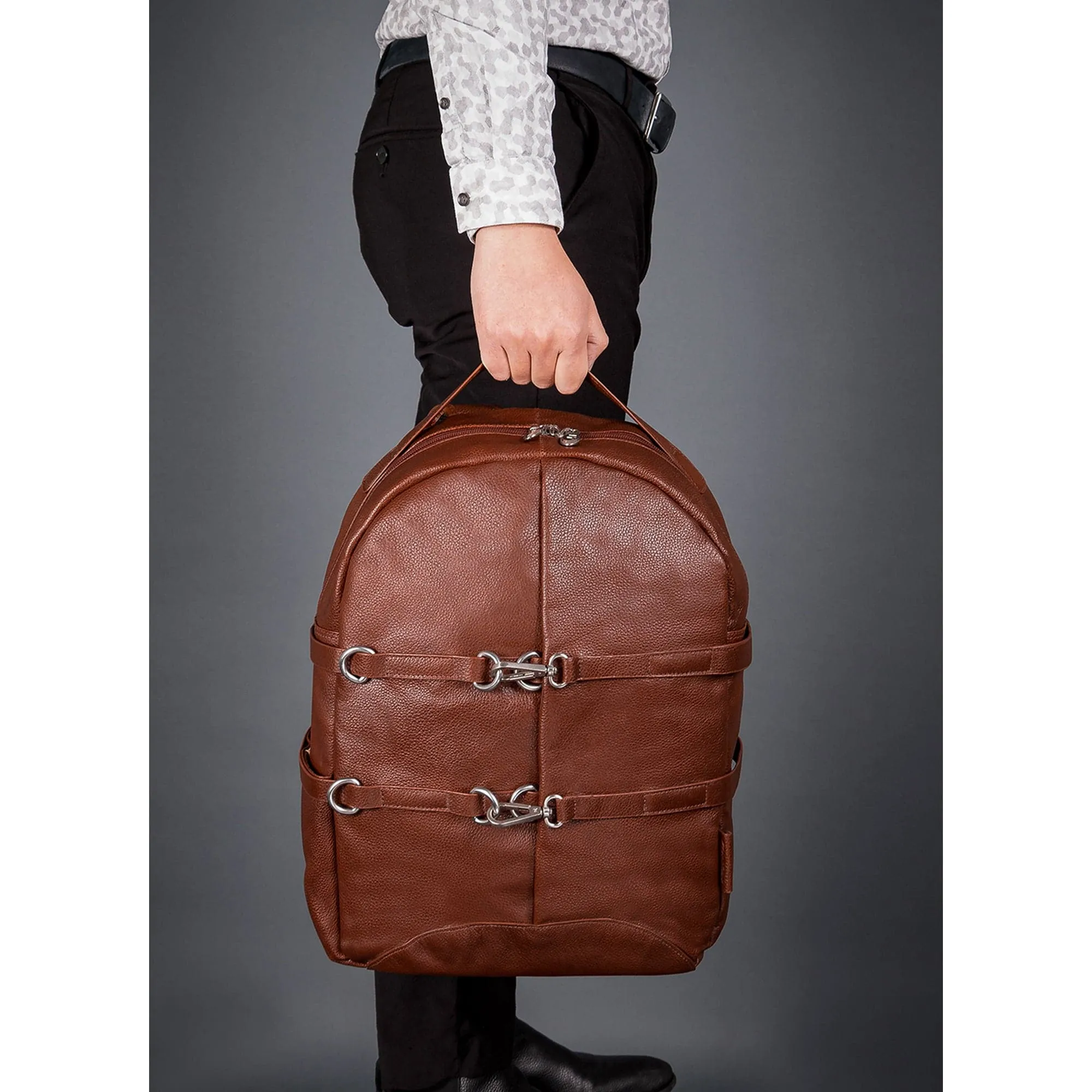 McKlein U Series Oakland 15" Business Casual Laptop and Tablet Leather Backpack