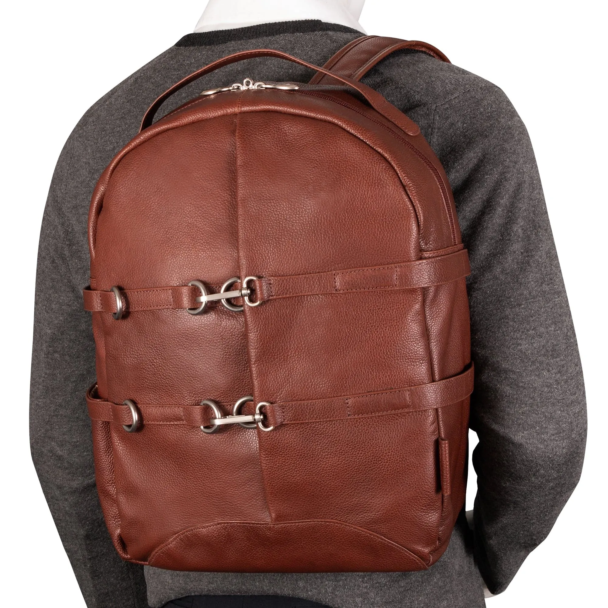 McKlein U Series Oakland 15" Business Casual Laptop and Tablet Leather Backpack