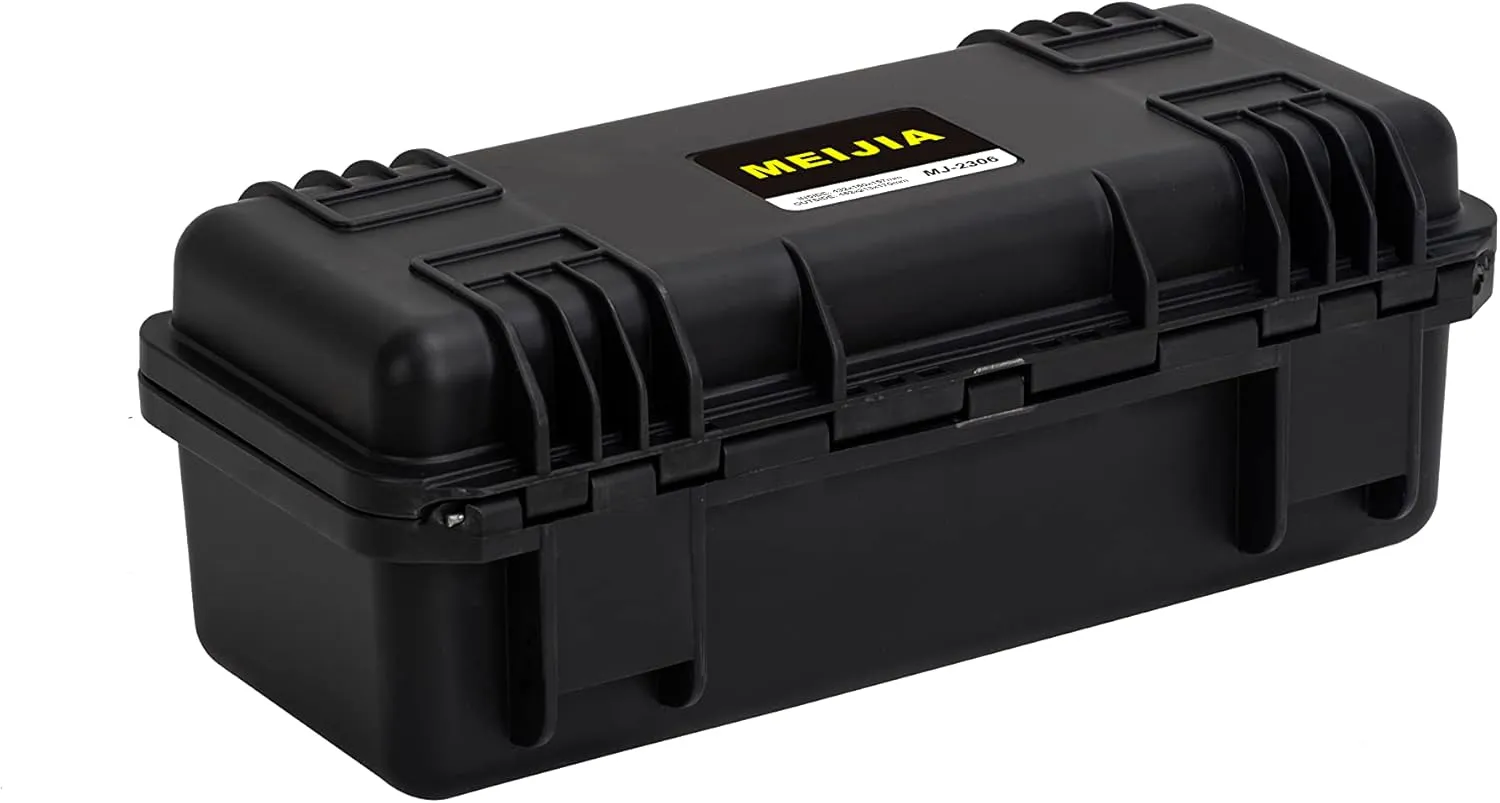 MEIJIA Premium Waterproof Hard Compact Camera Case with customizable fit foam,Full Protection with Light&Convenient Design,18.3"x8.4"x6.7",Elegant Black