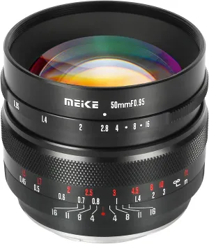 Meike 50mm F0.95 Large Aperture Wide Angle Lens Manual Focus Lens Compatible with Fujifilm X Mount Mirrorless Camera X-T3 X-H1 X-Pro2 X-E3 X-T1 X-T2 X-T4 X-T10 X-T20 X-T200 X-A2 X-E2 X-E1 X30 X70