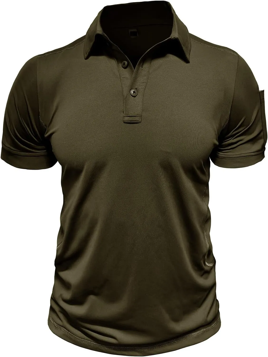 Men Business Casual Polo Shirt Short Sleeve Button Collar Shirt Blouse Summer Stylish Classic Golf Shirt