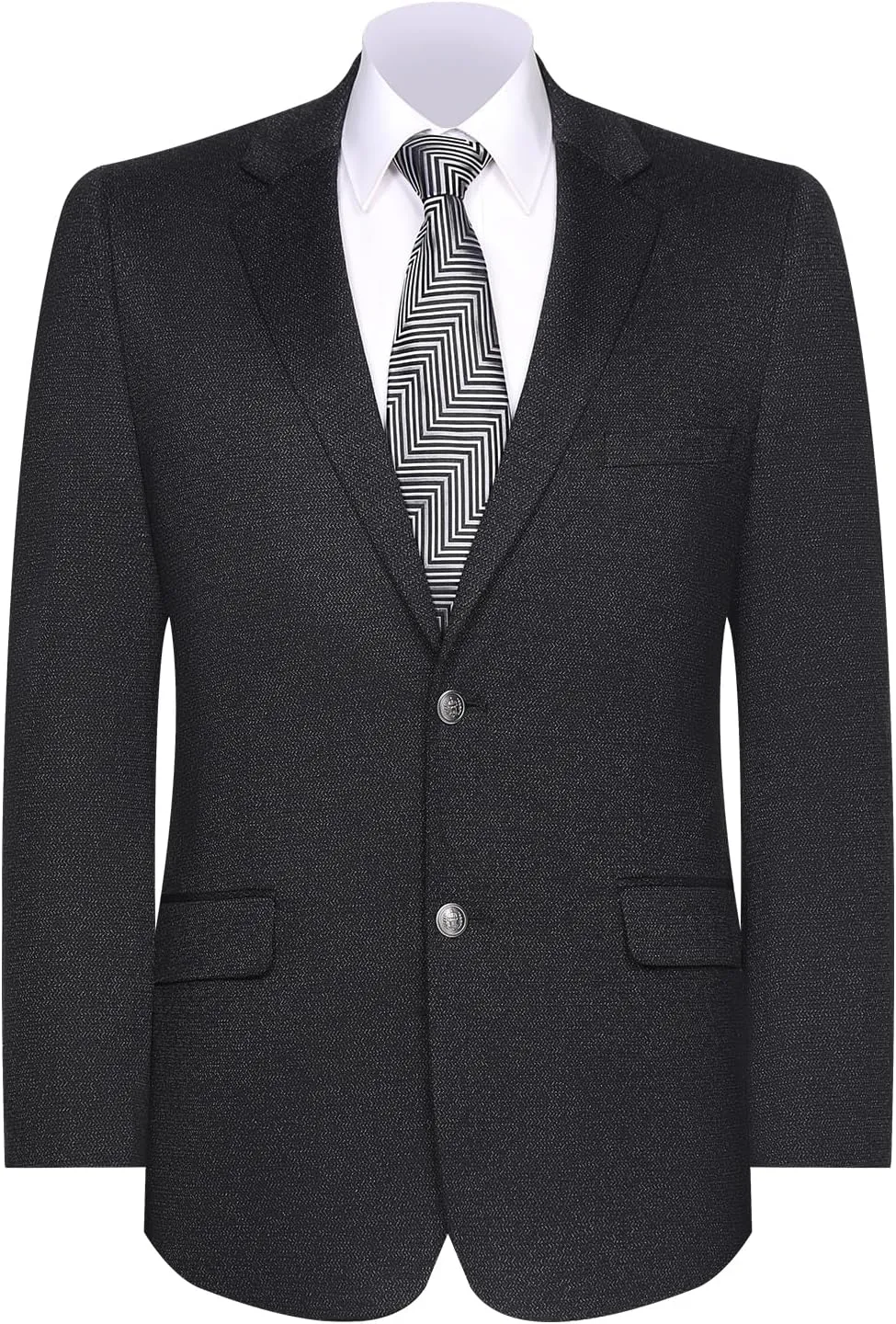 Men's Blazer Classic Fit Sport Coat 2 Button Notch Lapel Business Knit Suits Jacket