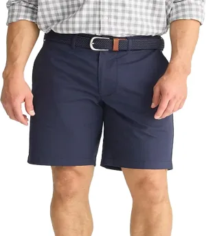 Men's Casual Classic Chino Outdoor Short Relaxed Fit Hiking Summer Shorts Mid Waist Business Golf Shorts (Dark Blue,Medium)