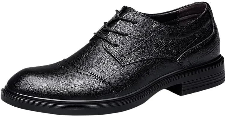 Men's Casual Wedding Oxford Shoes Men Classic Pointed Toe Tuxedo Derby Shoes Comfortable Lace Up Loafers for Men