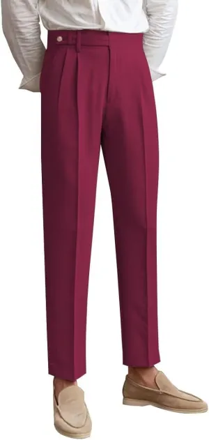 Men's Classic Fit Dress Pants Premium Comfort Summer Casual Trousers Pleated Front Business Suit Pants