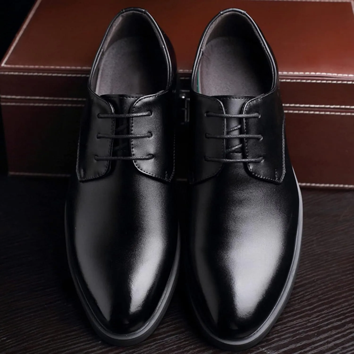 Men's Dress Shoes Extra Wide Width Color Solid Business Fashion Summer Style Shoes Mens Business Casual Shoes 12 Wide