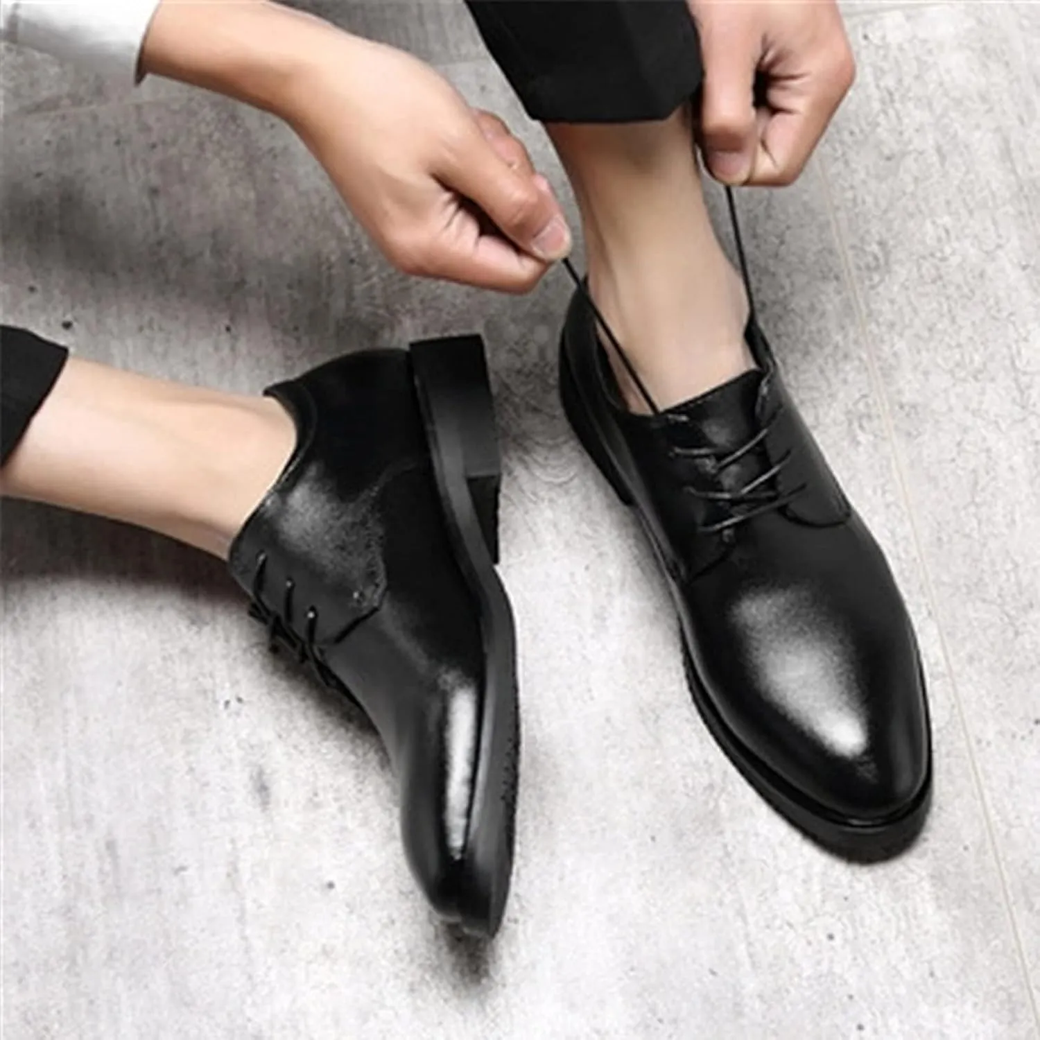 Men's Dress Shoes Extra Wide Width Color Solid Business Fashion Summer Style Shoes Mens Business Casual Shoes 12 Wide