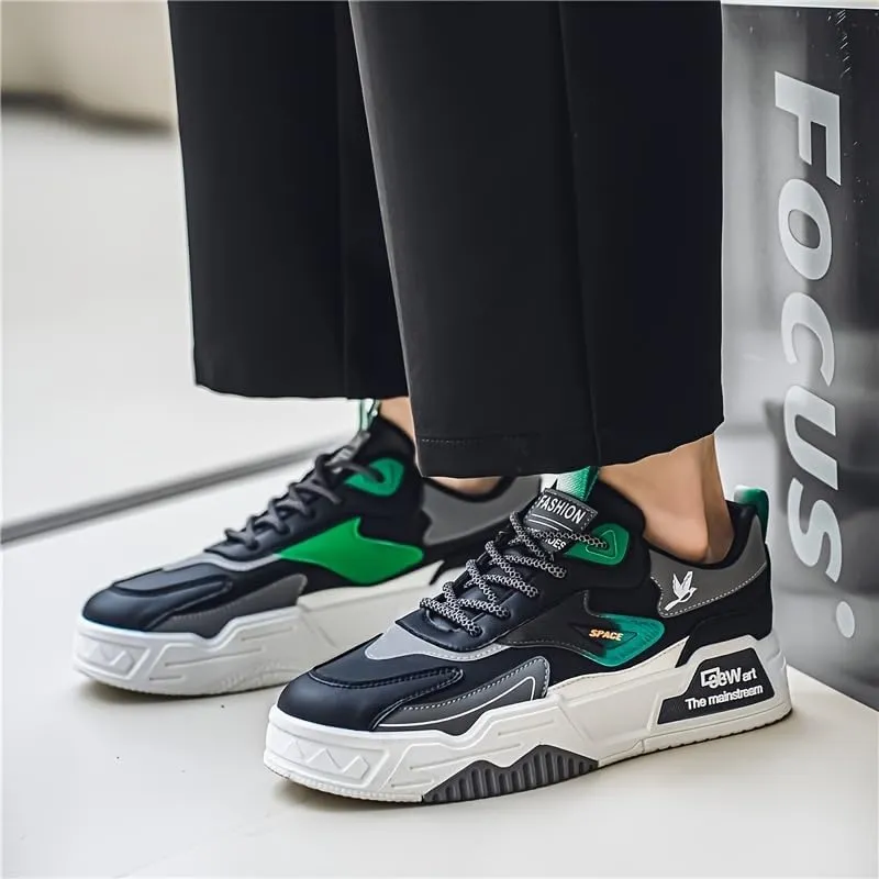 Men's Fashion Casual Skateboard Shoes, Work Driving Business Sports Shoes Multi-Color