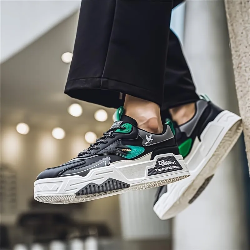 Men's Fashion Casual Skateboard Shoes, Work Driving Business Sports Shoes Multi-Color
