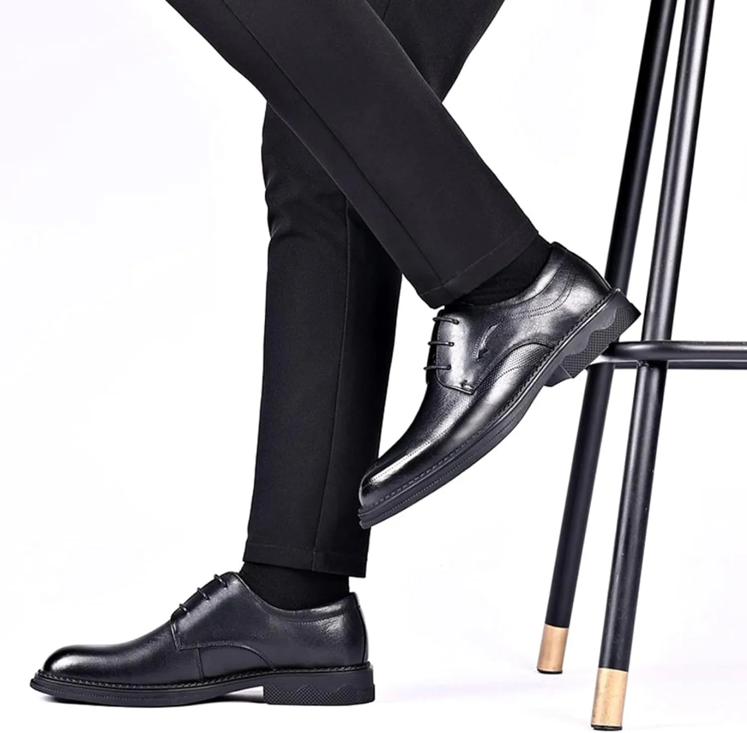 Men's Formal Shoes, Classic Low Cut Lace up Business Shoes, Spring and Autumn Elegant Leather Shoes, Gentlemen's Evening Formal Shoes