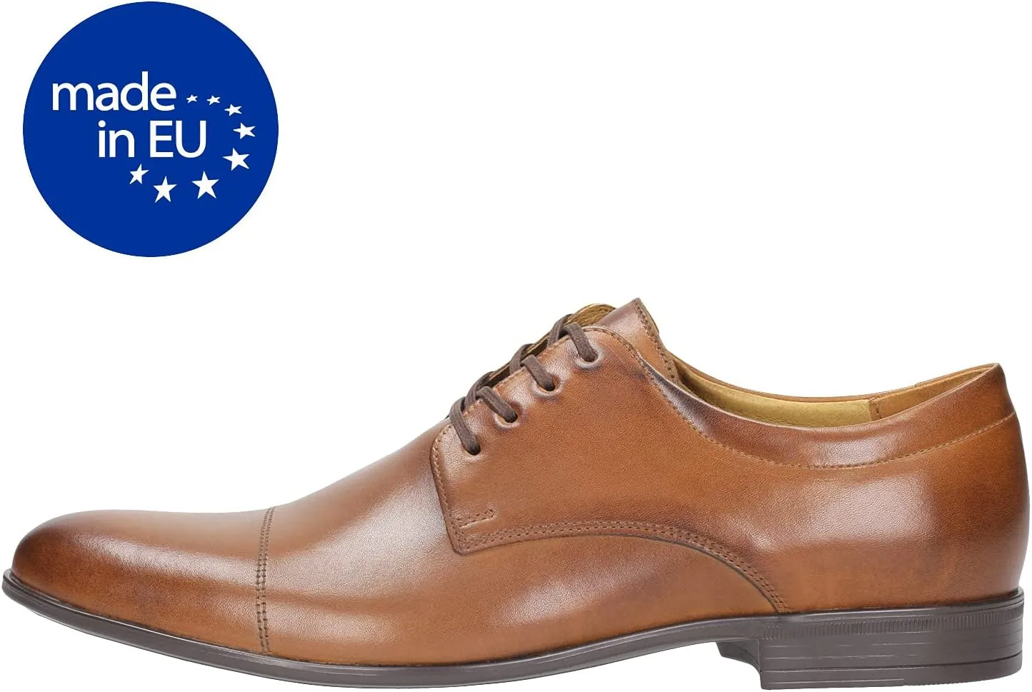 Men's Leather Shoes - Classic Lace-Up Business Smooth Leather Pointe Shoes All Season Shoes